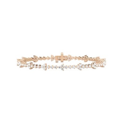 2 mm D VVS1 Rund & Ovalschliff Moissanit Diamant Schimmer Tennis Silber Armband