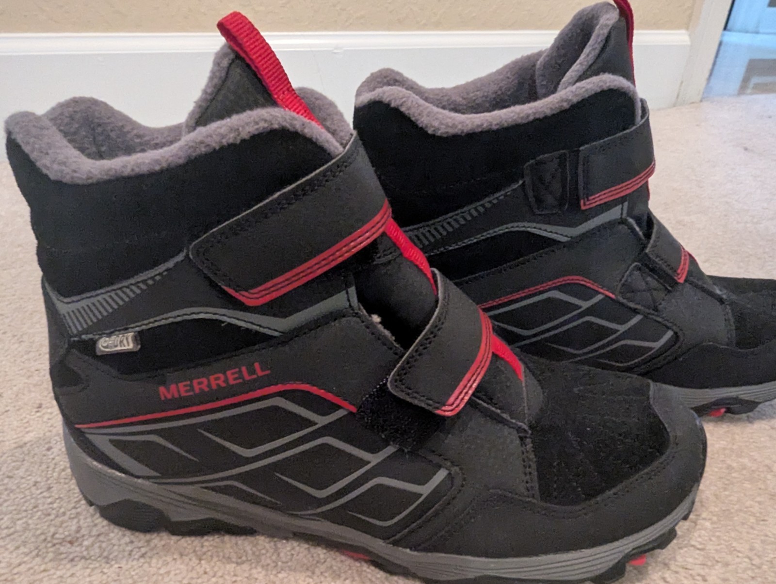 Merrell Moab Boys Polar Waterproof Boots Size 6.5