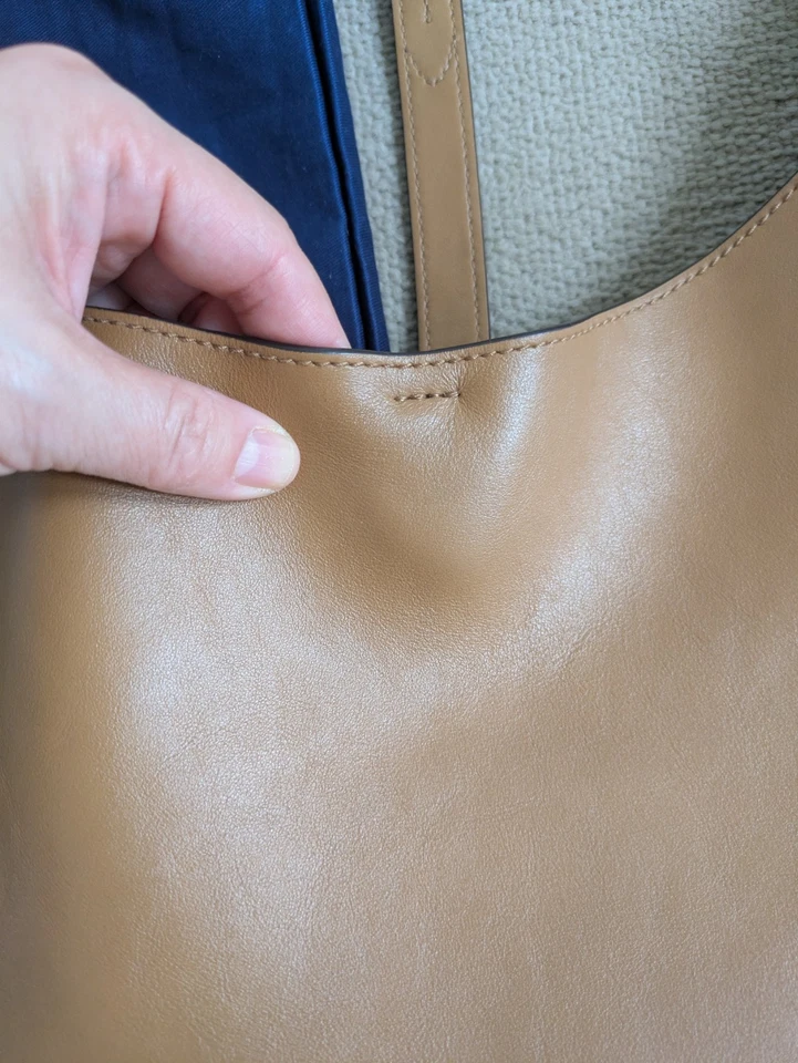 Authentic Ralph Lauren Polo ID  Leather  Tan Bag  - Image 3 of 4