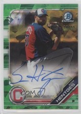 2019 Bowman Chrome HTA Green Atomic Refractor 90/99 Sam Hentges Auto 2p7