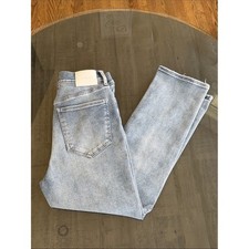 Express '90s Slim High-Rise Jeans in Light Wash Blue. Womens Size 10 S