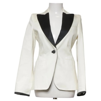 Roberto Cavalli at H&M, Blazer, Größe: 38, Weiß/Schwarz #mNW