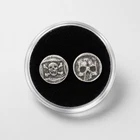 2-Piece Pirate Skull 1 Gram .999 Fine Silver Hand Poured Rounds