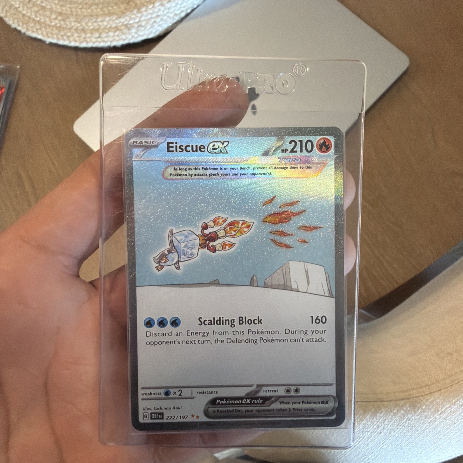 Eiscue ex SV03: Obsidian Flames Special Illustration Rare OBF 222/197 NM