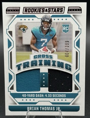 2024 Panini Rookies & Stars Brian Thomas Jr RC Cross Training Mem 004/399 CT-BTJ