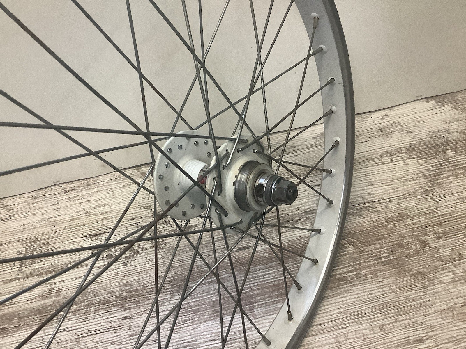 Old School Bmx Gt Super lace Wheelset Ukai Hoops Original Paint,Decals 36 Spoke