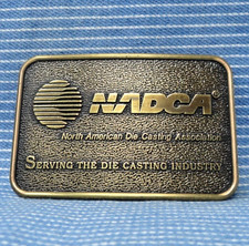NADCA Belt Buckle North America Die Casting Assoc Vtg 80s Fels Tool IL .PCB815