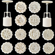 14 PCS Bath Bomb Mold Set Includes 2Pcs Bath Bombs Press and 12Pcs Different Pat