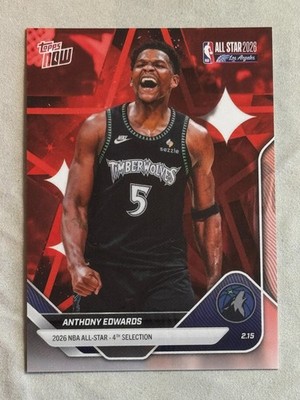 2026 Topps Now NBA All-Star Game Anthony Edwards #AS3 Timberwolves