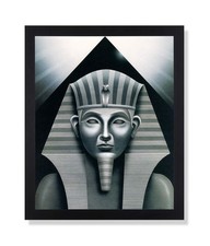 Egyptian Sphinx and Pyramid Wall Decor Picture Black Framed Art Print