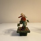 Artificial Floral Arrangement Centerpiece Stone Base Green — photo 2