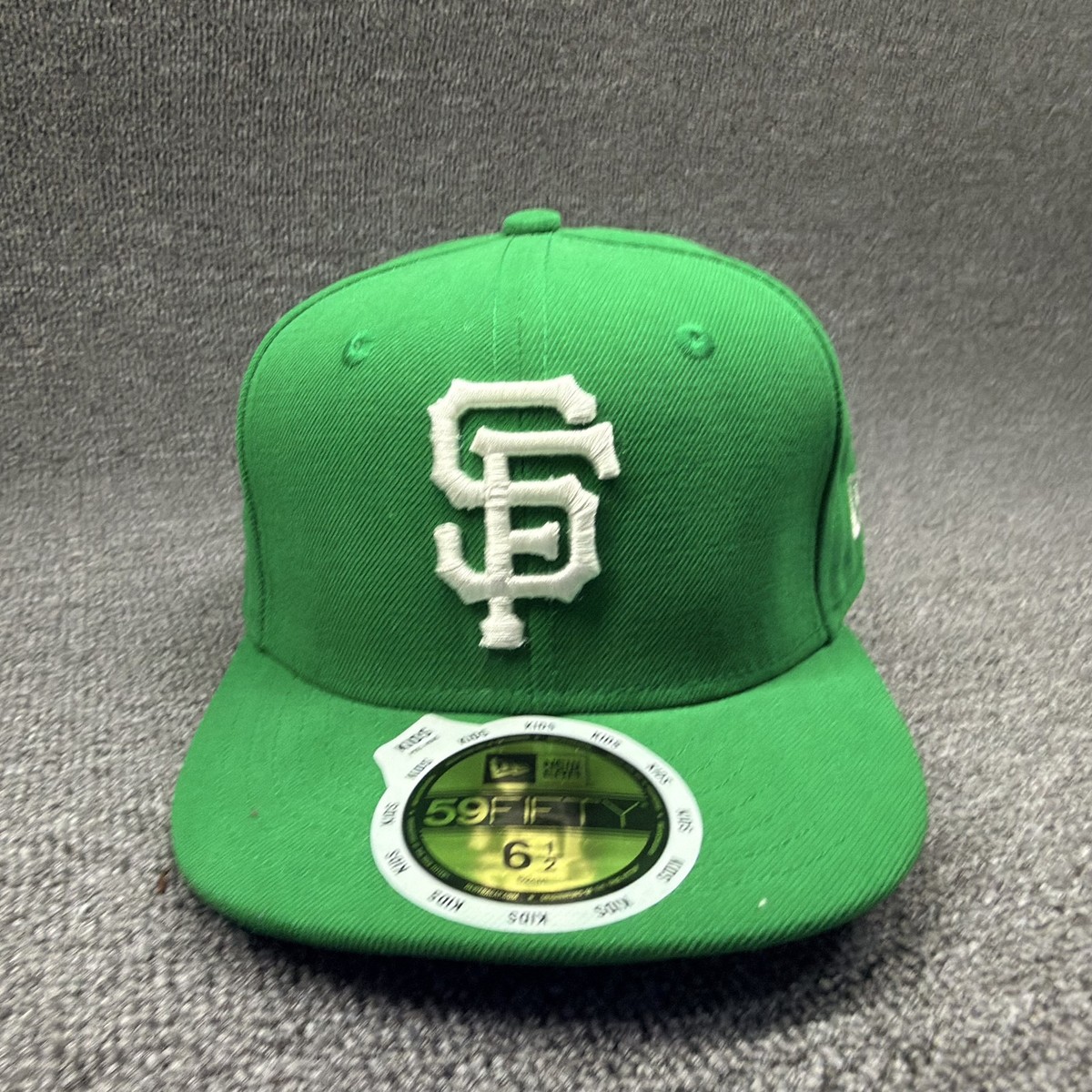 New Era 59FIFTY San Francisco Giants SF Kids Fitted Hat Size 6 1/2 52cm Green