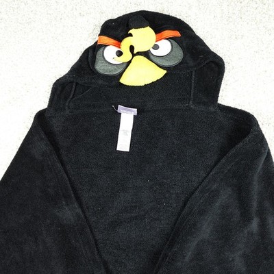 Angry Birds Space Hooded Towel Bomb Bird Black Kids Bath Beach Wrap One Size