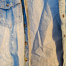 Herren Denim-Jeanshemd blau XL Normalgröße ...