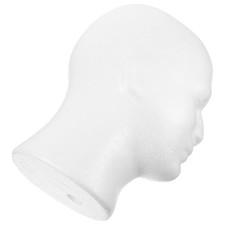 2 Pack Training Head Practice Mannequin Dummy Male Statue for Wigs