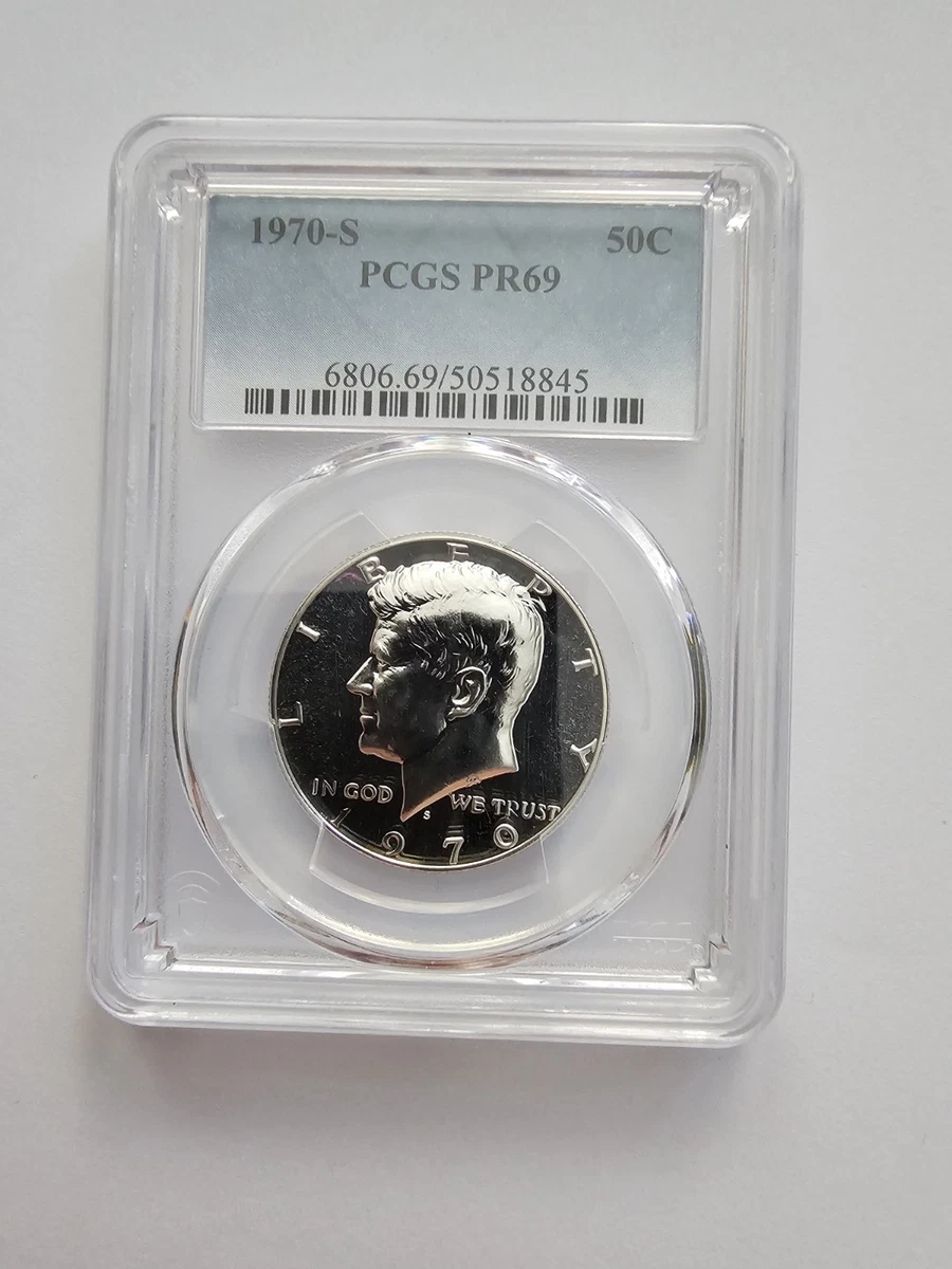 Silver Proof PCGS Certified PR 69 Graded Kennedy US Half Dollars
