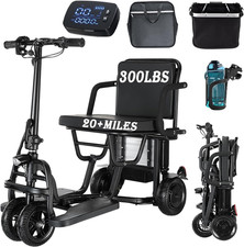 2025 New Folding Mobility Scooters for Adults, 9.32Mph 4 Wheel Ultra Lightweight