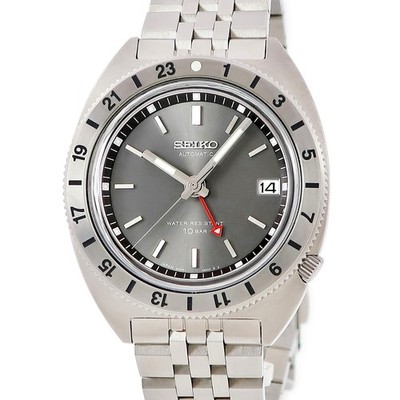 SEIKO タイムトロン　グレー SEIKO Prospex Land Mechanical GMT SPB411JC 6R54-00A0 Gray Rotating