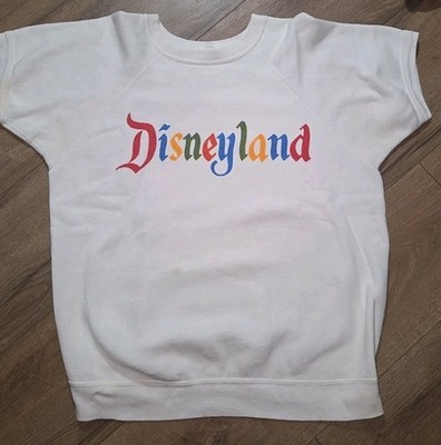 Vintage 50s -60s RARE White Disneyland Crewneck Sweatshirt Size Large