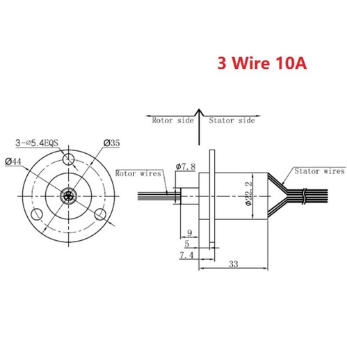 Giunto rotante elettrico 2-24 fili 2A-30A MW1230 anello di contatto conduttivo alta corrente - Foto 29 di 50