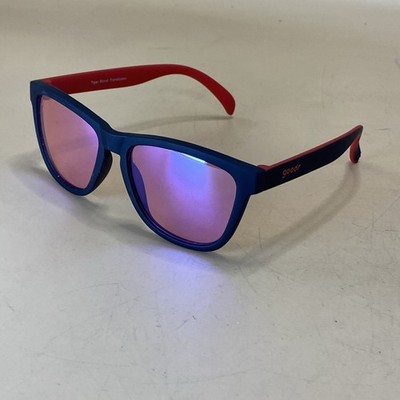 Goodr OG Tiger Blood Transfusion Sunglasses Black Red Mirror Golfing/ Pink Lens