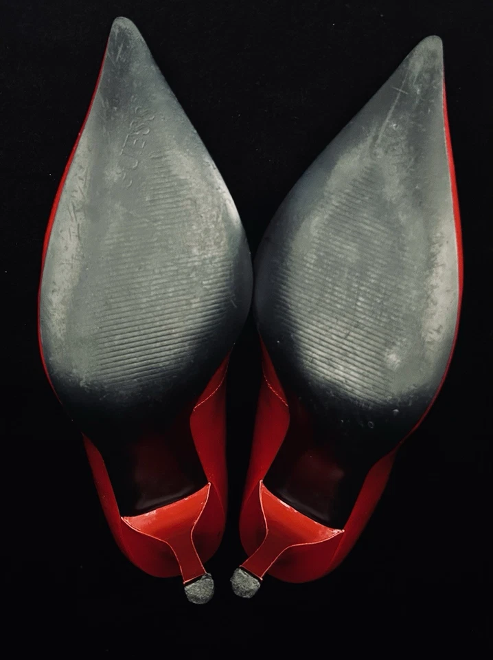 GUESS Red Patent Leather Stiletto Heels - Size 10 - Image 4 of 4