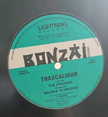 Traxcalibur – The Dreamer - 12" 1993 Techno Trance DJ Vinyl Record Bonzai - Image 1 of 4