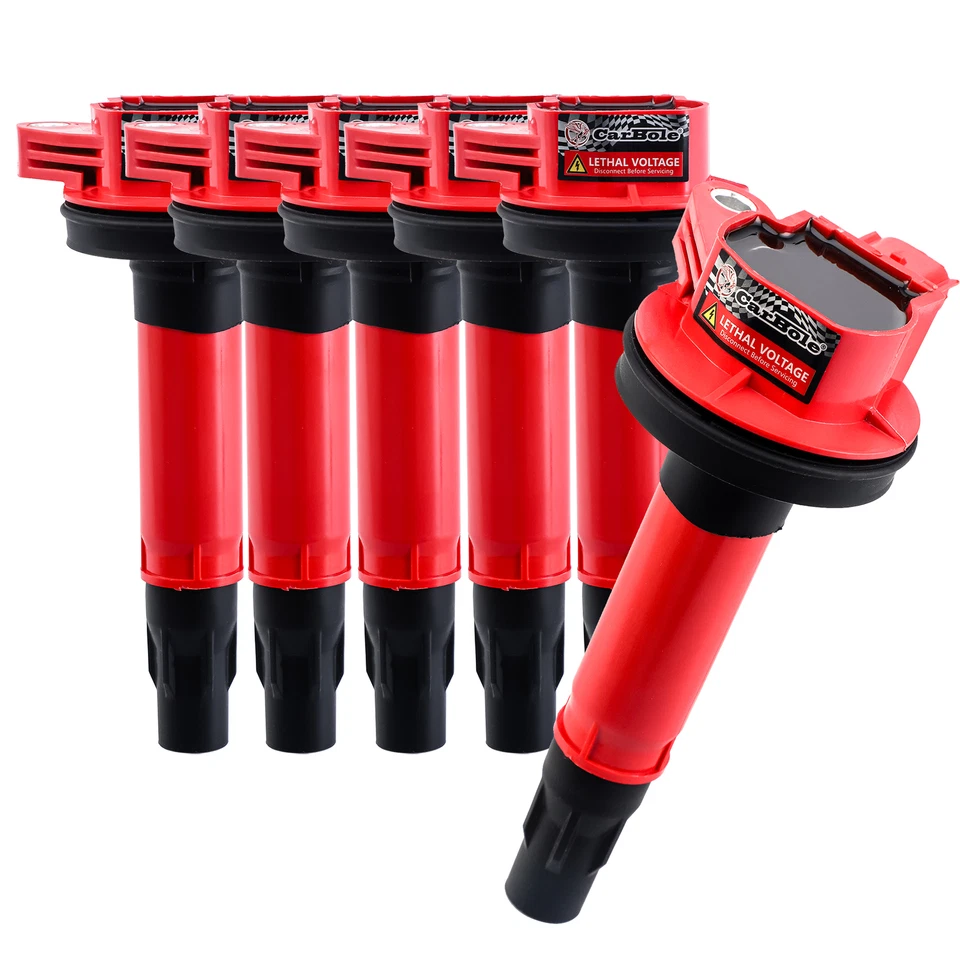 6 bobinas de ignição UF553 e velas de ignição de platina para Ford Lincoln Mazda 3.7/3.5L V6 - Imagem 2 de 4