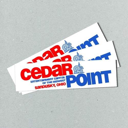 CEDAR POINT Sandusky Bumper Sticker - Tourism OHIO Vintage Style - Decal 80s 90s - Bild 3 von 4
