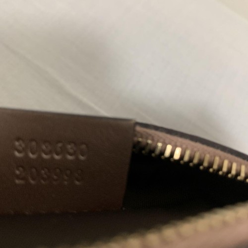 GUCCI Guccissima Cosmetic Pouch Bag Interlocking G GG Logo Leather Pearl Pink - Picture 7 of 8