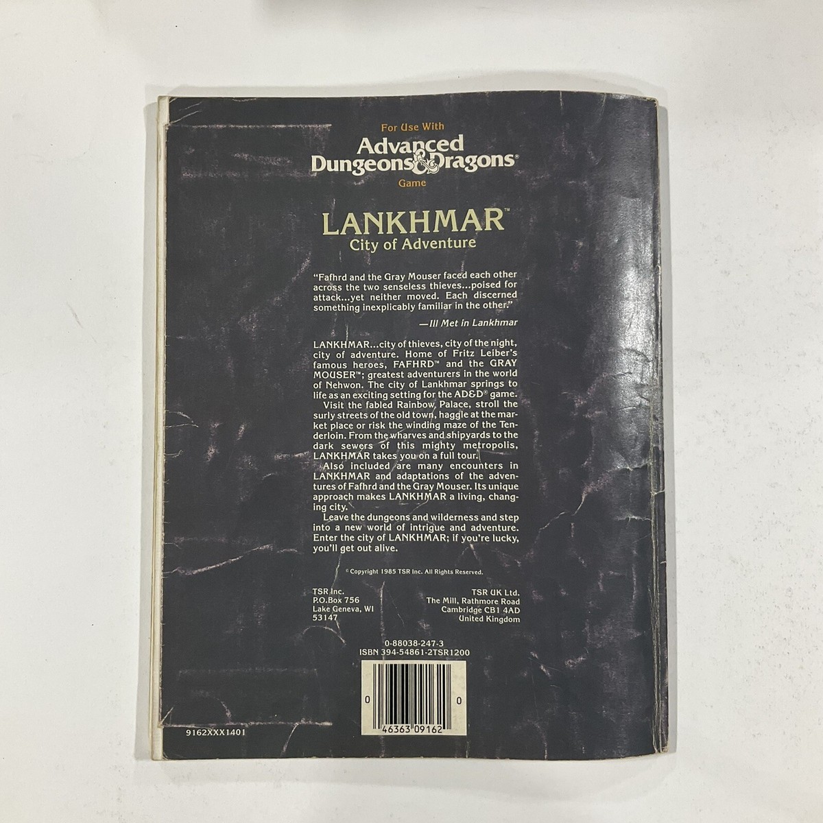 アート・デザイン・音楽 AD&D 2ED lankhmar city of adventure AD&D LANKHMAR CITY OF ADVENTURE ADVANCED DUNGEONS & DRAGONS