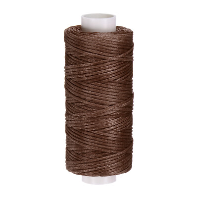 Flachleder Nähen Wachsfaden, 55 Yards/50m 0,8 mm 150D, dunkelbraun