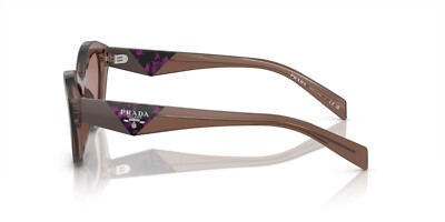 NEW PRADA SUNGLASSES PRA02SF 17O60B BROWN WOMEN EYEWEAR PR A02SF, SPR A02S Prada PR A02S Brown Transparent/Brown (17O-60B) Sunglasses  main image 2