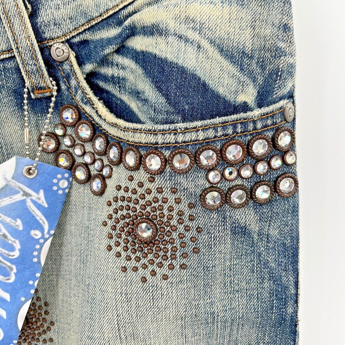 GILA ARCHIVE ♥ CRYSTAL WING BOOTSCUT DENIM PANTS CRYSTAL WING BOOTSCUT DENIM PANTS_BL - GILA ARCHIVE | 60