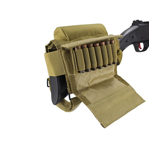 Tactical Butt Stock Rifle Cheek Rest Pouch Adjustable Bullet Holder Bag Ammo Pad - Picture 16 of 27