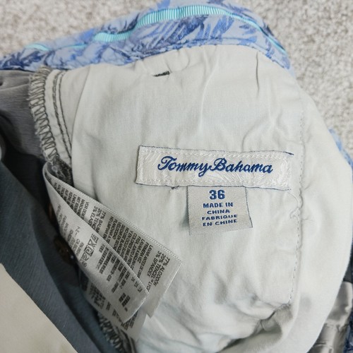 Tommy Bahama Mens 36 Gray Denim Chino Boracay Flat Front Slim Fit Casual - Picture 4 of 13