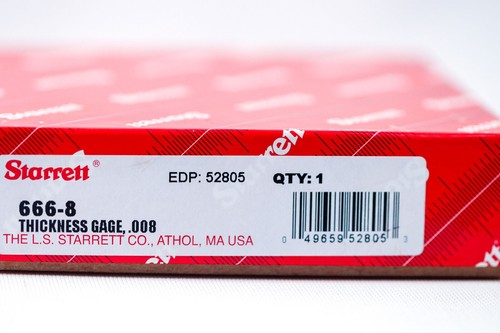 Starrett 0.008" Thickness Feeler Gage Stock No.666-8 25 Feet Long - Imagen 5 de 12
