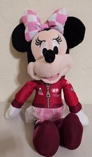 Disney Store Racer Minnie Mouse 10" Plush Stuffed Toy Race Car Driver