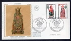 EUROPA VIRGIN STATUES 1974 FRENCH ANDORRA SILK FDC