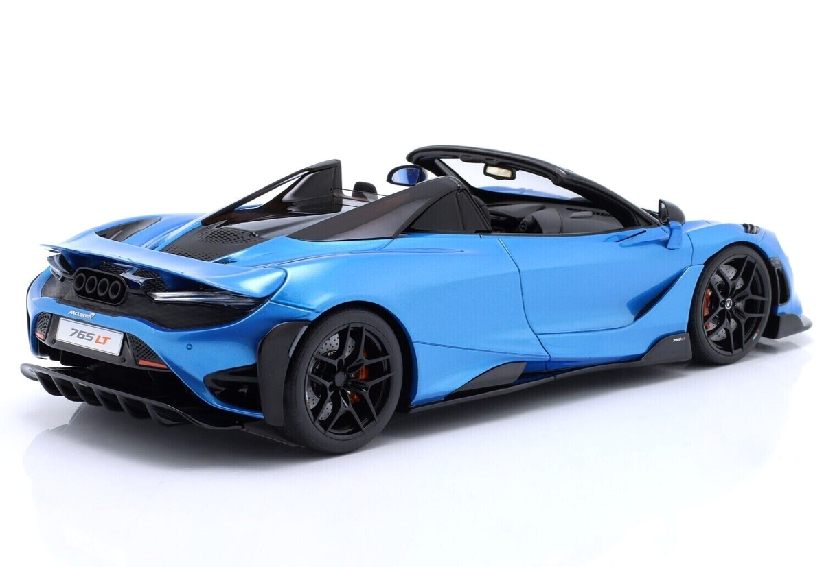 1/18 McLaren 765LT Spider 2021 (Amit Blue) Resin Model Car by GT