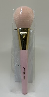 Too Faced Pink Powder Brush Cruelty-Free Full Size New in Sleeve