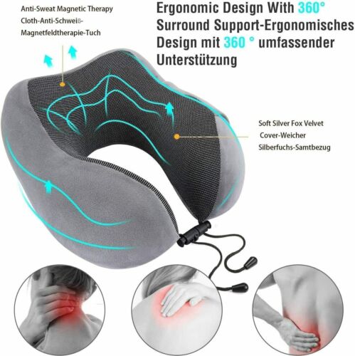 Neck Pillow for Traveling Upgraded Travel Pillow for Airplane Pure Memory Foam - Picture 3 of 17