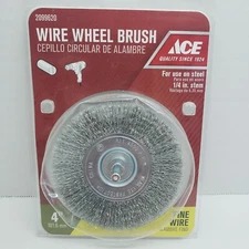 ACE Wire Wheel Brush FINE WIRE with 1/4" stem 4"   #2099620