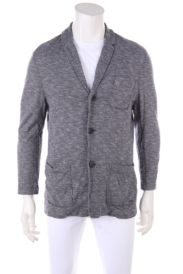 BOSS HUGO BOSS Blazer Knit Cotton Patch Pockets XL grey shades