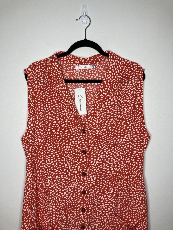Little Party Dress Lorraine NWT Sweetie Red Spots Shirt Dress Size 18