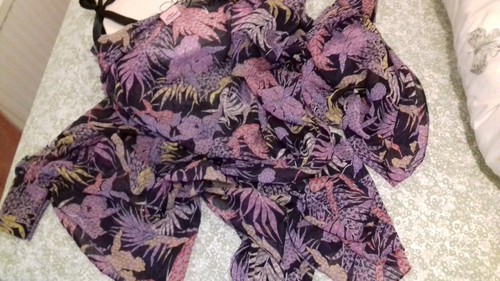 AGENT PROVOCATEUR RARE RIVA PURPLE/MULTI KIMONO GOWN SIZE UK 10 BNWT - Picture 4 of 6