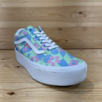 Floral Multi Color Checkerboard Old Skool Vans ?VANS?- Orchid