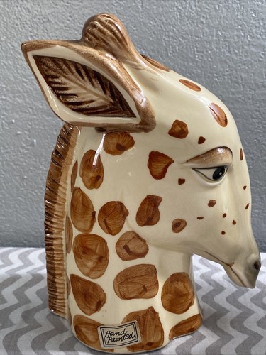 VTG Fitz & Floyd GIRAFFE Heads Sculpture Ceramic Hand Painted Bookends 6 1/2" - Picture 3 of 12