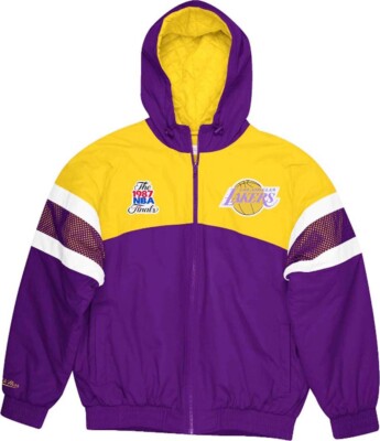 メンズ Mitchell & Ness パープル サテンジャケットLakers Men's Los Angeles Lakers Mitchell & Ness Purple Big & Tall