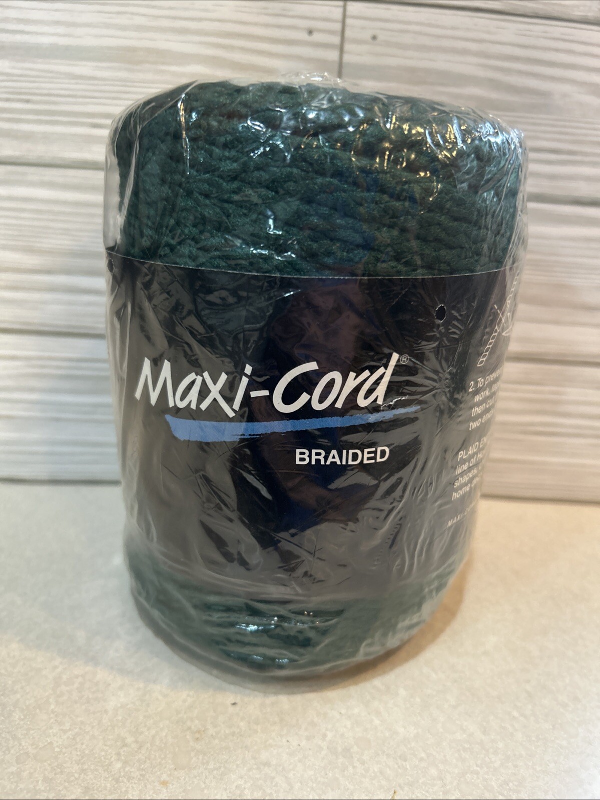 Maxi-Cord Braided Polypropylene Macrame Cord Crafts 6mm 100 Yards Dark Green